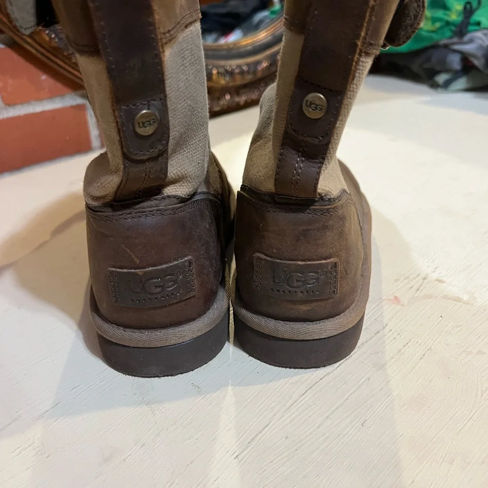 UGG Dark Brown and Tan Boots